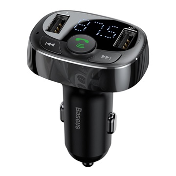Baseus S-09A FM transzmitter, zenelejátszó, autós töltő, fekete