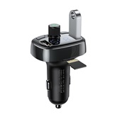 Baseus S-09 FM transzmitter, zenelejátszó, autós töltő, fekete