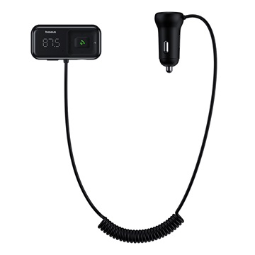 Baseus S-16 FM transzmitter, zenelejátszó, autós töltő, fekete