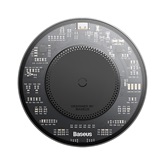 Baseus Simple 2 vezeték nélküli töltő 15W, fekete + 24W USB Type-C, 1m kábel