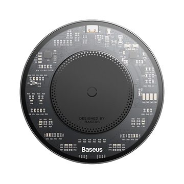 Baseus Simple 2 vezeték nélküli töltő 15W, fekete + 24W USB Type-C, 1m kábel