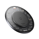 Baseus Simple 2 vezeték nélküli töltő 15W, fekete + 24W USB Type-C, 1m kábel