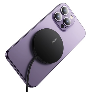 Baseus Simple Mini3 vezeték nélküli töltő 15W, Magnetic, fekete