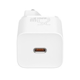 Baseus Super Si hálózati gyorstöltő 25W, USB Type-C, fehér + 3A USB Type-C, 1m kábel