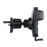 Baseus Wisdom szellőzőrácsra rögzíthető, vezeték nélküli autós telefon töltő és tartó, fekete