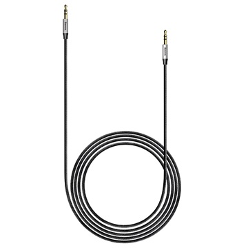 Baseus Yiven M30 3,5 mm jack sztereó audió kábel, 1,5 m, fekete/ezüst