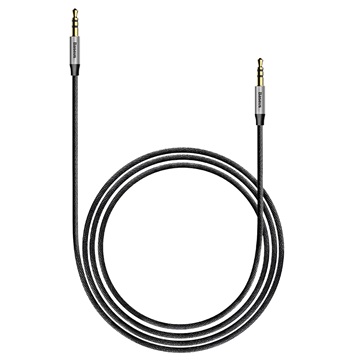 Baseus Yiven M30 3,5 mm jack sztereó audió kábel, 1 m, fekete/ezüst