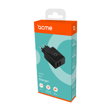 ACME CH205 2-ports USB fali töltő, 3.4A