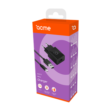 ACME CH211 USB Wall charger, 2.4A + Micro USB cable