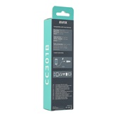 AVAX CC301B CARLY 2x USB A 12W autós töltő, fekete