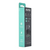 AVAX CC302B CARLY USB A (QC)+Type C (PD) 20W autós töltő, fekete
