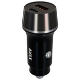 AVAX CC304B CARLY USB-C (PD3.0)+USB-A (QC) 38W autós töltő, fekete