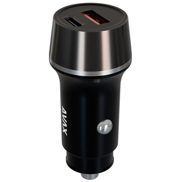 AVAX CC304B CARLY USB-C (PD3.0)+USB-A (QC) 38W autós töltő, fekete