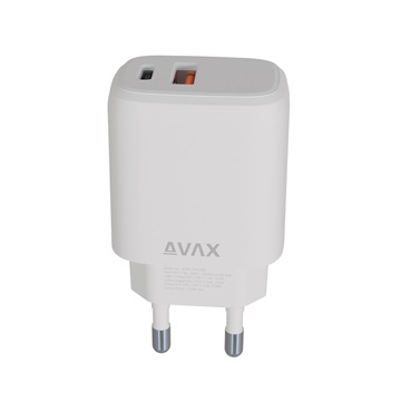 AVAX CH312W SPEEDY Hálózati fali töltő USB A + Type C, 12W