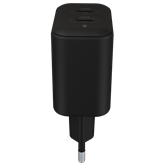 AVAX CH602B SPEEDY+ 2x Type C  (PD) 45W gyors hálózati töltő, fekete