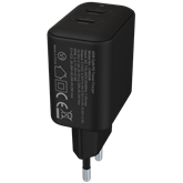 AVAX CH602B SPEEDY+ 2x Type C  (PD) 45W gyors hálózati töltő, fekete