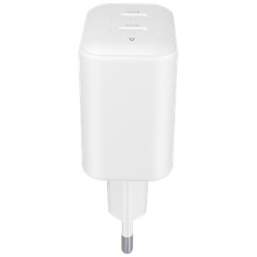 AVAX CH602W SPEEDY+ 2x Type C  (PD) 45W gyors hálózati töltő, fehér