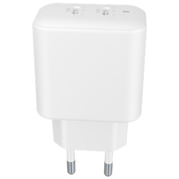 AVAX CH602W SPEEDY+ 2x Type C  (PD) 45W gyors hálózati töltő, fehér
