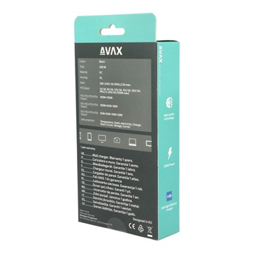 AVAX DC637 DESKY+ 4xType C (PD 3.0) 200W GaN gyorstöltő elosztó - Dobozsérült termék