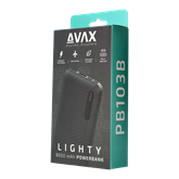 AVAX PB103B LIGHTY Type-C Powerbank 8.000mAh, fekete