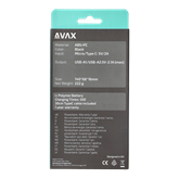 AVAX PB104B LIGHTY Type-C Powerbank 10.000mAh, fekete