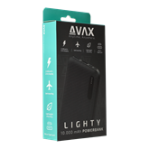 AVAX PB104B LIGHTY Type-C Powerbank 10.000mAh, fekete