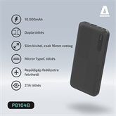 AVAX PB104B LIGHTY Type-C Powerbank 10.000mAh, fekete