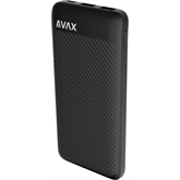 AVAX PB120 LIGHTY+ 20W 10.000mAh powerbank USB-C (PD 3.0) + 2×USB-A, fekete