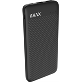 AVAX PB120 LIGHTY+ 20W 10.000mAh powerbank USB-C (PD 3.0) + 2×USB-A, fekete