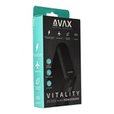 AVAX PB202B VITALITY PD/Type C 65W+QC 18W gyorstöltő Powerbank 20.000mAh, fekete