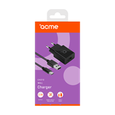 Acme CH212 USB Fali töltő 12W, 2.4A + Type C kábel