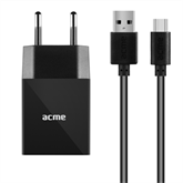 Acme CH212 USB Fali töltő 12W, 2.4A + Type C kábel