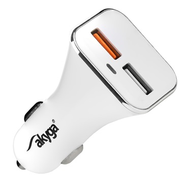 Akyga AK-CH-08 2xUSB 5V/3.0A 15W quick charge 3.0 autós töltő