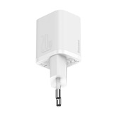 Baseus Super Si hálózati gyorstöltő 20W, USB Type-C, fehér