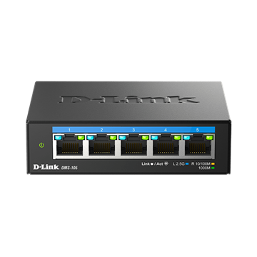 D-Link 5-Port 2.5G Multi-Gigabit fémházas Asztali Switch