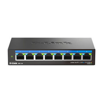 D-Link 8-Port 2.5G Multi-Gigabit fémházas Asztali Switch