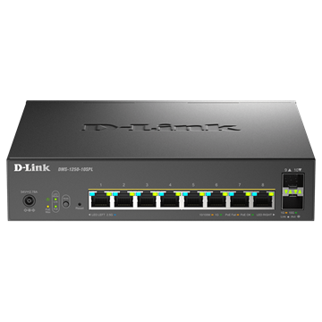 D-Link 8-Port 2.5G Multi-Gigabit fémházas PoE Asztali Switch(max. 120W)