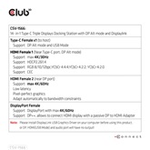 Club3D USB Gen1 Type-C Triple Display DP Alt mode Displaylink Dynamic PD Töltődokkoló - 120 Watt PS