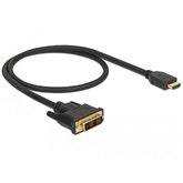 Kábel DVI 18+1 csatlakozódugóval > HDMI-A csatlakozódugóval, 0,5 m, fekete