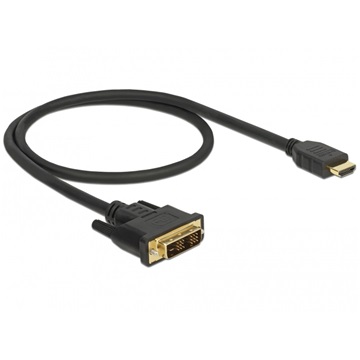 Kábel DVI 18+1 csatlakozódugóval > HDMI-A csatlakozódugóval, 0,5 m, fekete