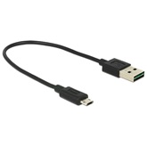 Delock Kábel, EASY-USB 2.0-s A-típusú csatlakozódugó > EASY-USB 2.0-s Micro-B típusú csatlakozódugó