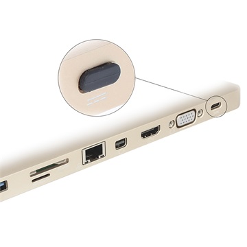 Delock Porvédő USB Type-C  kimenethez foggantyú nélkül 10 darab fekete