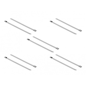 Delock Rozsdamentes acél kábelkötegelők, 200 x 7,9 mm (H x Sz), 10 darab