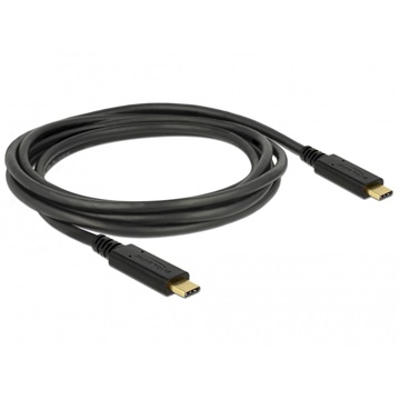 Delock USB 3.1 Gen 1 (5 Gbps) kábel Type-C a Type-C 2 m 3 A E-Marker