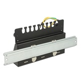 Delock patch panel, 12 portos, fekete, keystone nélkül