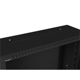 Dobozsérült Lanberg 19" fali rack szekrény 6U+3U/540X200, alacsony profilú, összeszerelt, fekete