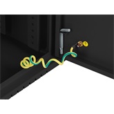 Dobozsérült Lanberg 19" fali rack szekrény 6U+3U/540X200, alacsony profilú, összeszerelt, fekete