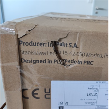 Dobozsérült Lanberg 19" fali rack szekrény 6U+3U/540X200, alacsony profilú, összeszerelt, fekete