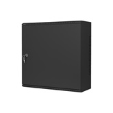 Dobozsérült Lanberg 19" fali rack szekrény 6U+3U/540X200, alacsony profilú, összeszerelt, fekete