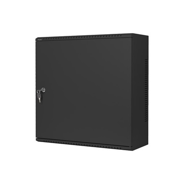 Dobozsérült Lanberg 19" fali rack szekrény 6U+3U/540X200, alacsony profilú, összeszerelt, fekete
